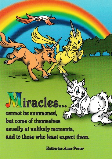 Miracles Unicorn Card - Click Image to Close